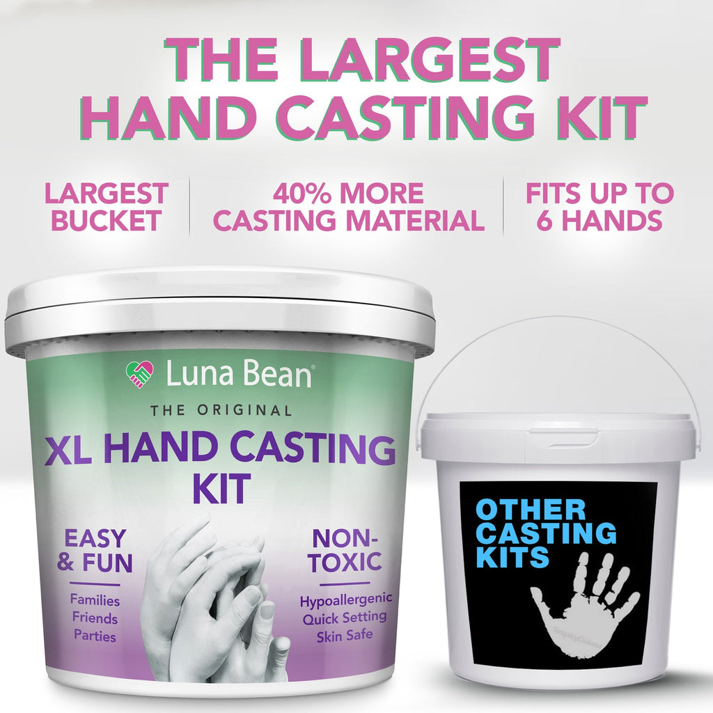 Luna Bean Luna Bean XL Family Hand Casting Kit – Perfect Gift and Activity for Couples, Families, & Friends