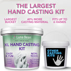 Luna Bean Luna Bean XL Family Hand Casting Kit – Perfect Gift and Activity for Couples, Families, & Friends
