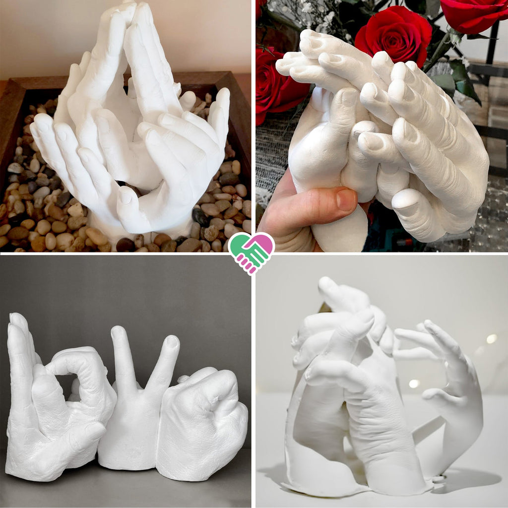 Luna Bean Luna Bean XL Family Hand Casting Kit – Perfect Gift and Activity for Couples, Families, & Friends
