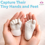 Luna Bean Baby Footprint and Hand Casting Kit (2 Pack) Personalized Baby Gifts for New Mom - Infant Newborn Foot Handprint Keepsake Mom to Be Gift