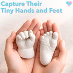 Luna Bean Baby Footprint & Hand Casting Kit (4 Pack) Newborn Keepsake Foot Hand Mold Kit - Baby Shower New Mom Gifts