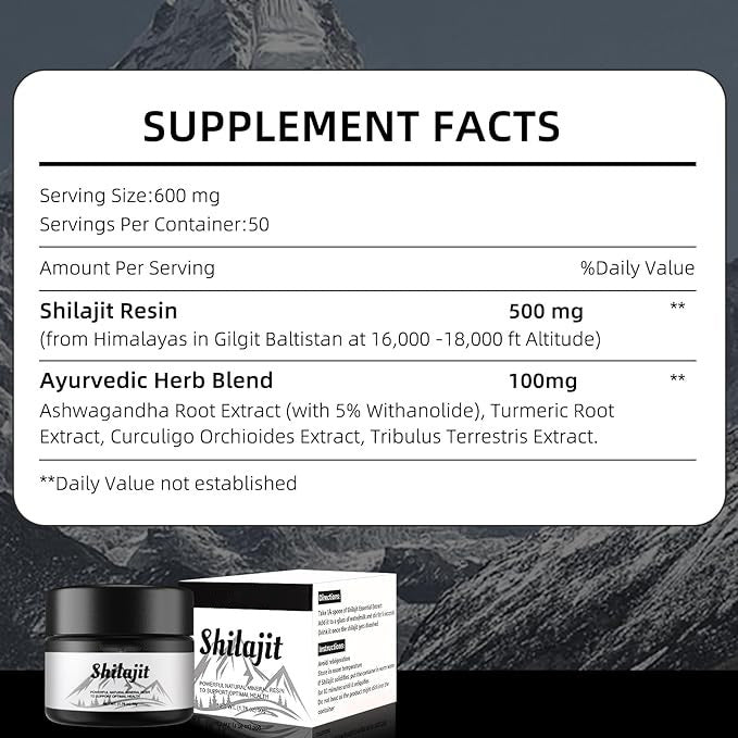 Pure Himalayan Organic Shilajit Resin